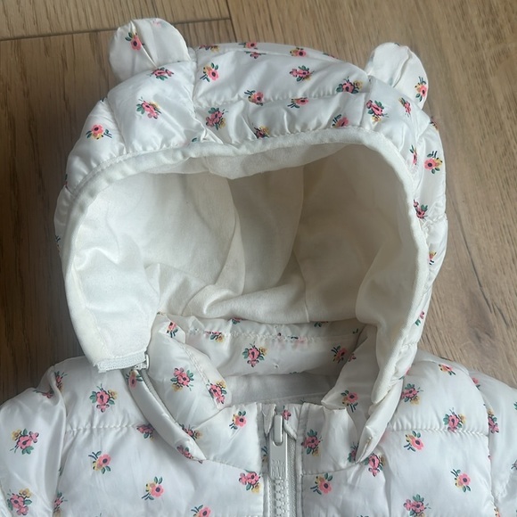 Baby ColdControl Printed Lightweight Puffer Jacket 0/3m floral - Picture 3 of 7